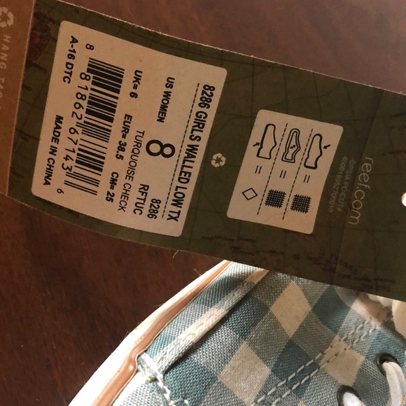 Reef Sneakers Gingham blueish green - Picture 5 of 12